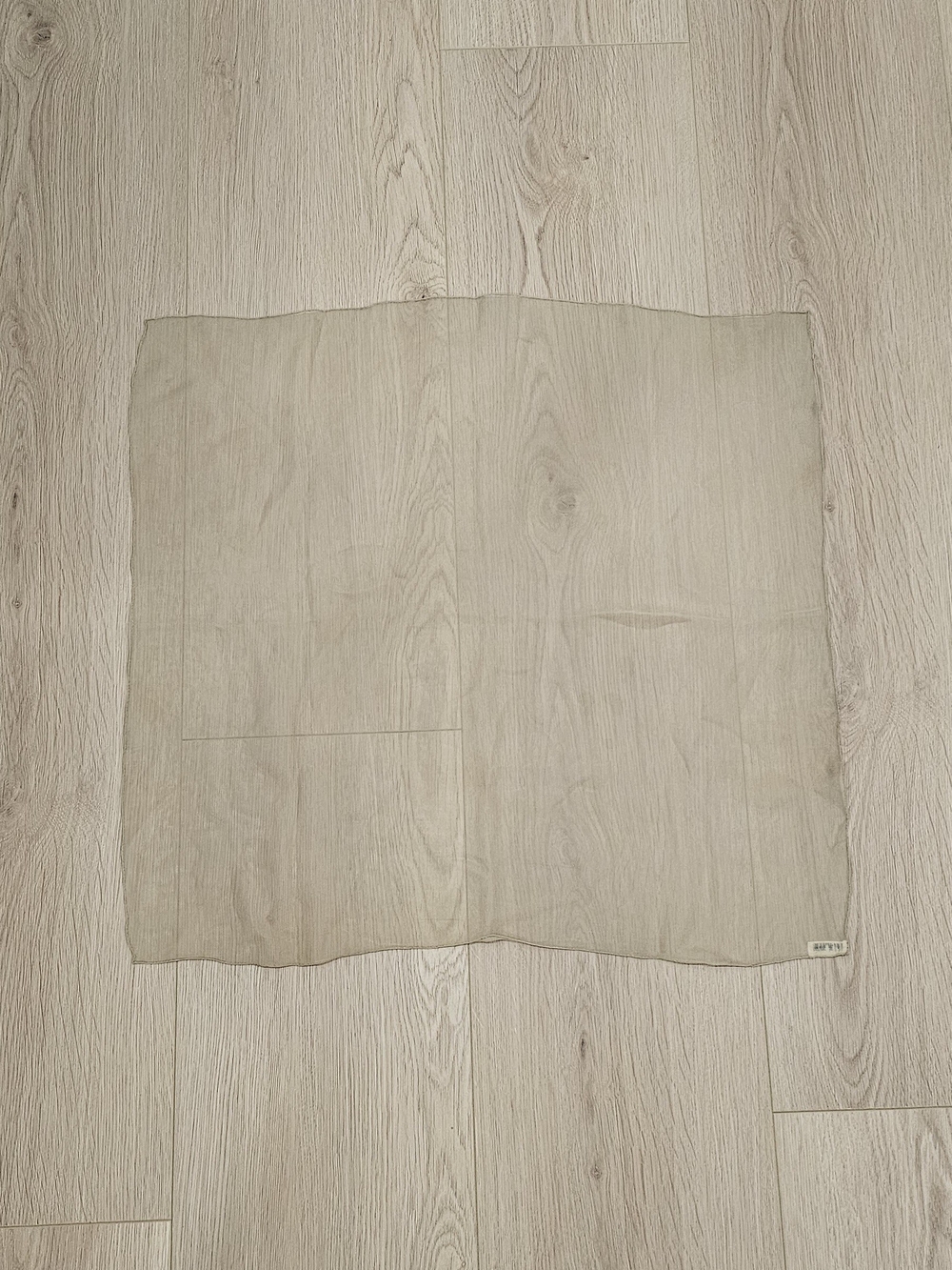 Vintage Scarves by Vera Neumann Pure Silk Beige Square Scarf Hand Rolled 23x23